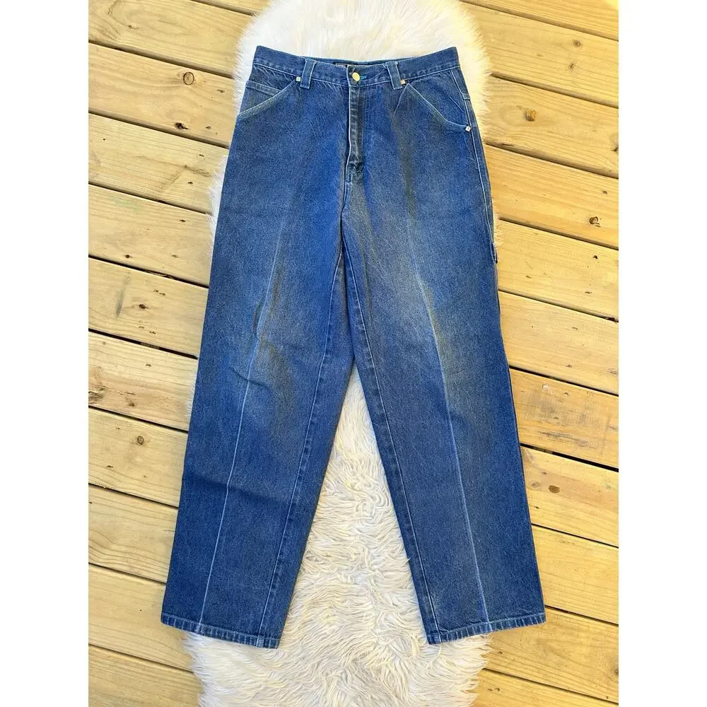 Vintage 90s Y2K Zen Baggy Cargo Denim Blue Jeans